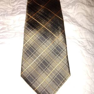 5/$25  Men's Brown Iridescent Plaid Silk Tie